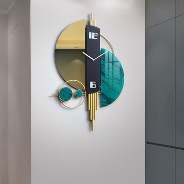 Unique Creative Geometric Oversized Wall Clock 3D Iron Home Decor